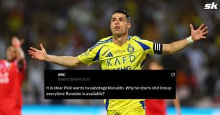 "Pioli wants to sabotage Ronaldo" - Fans react as Cristiano Ronaldo's Al-Nassr teammate left out of XI to face Al-Khaleej