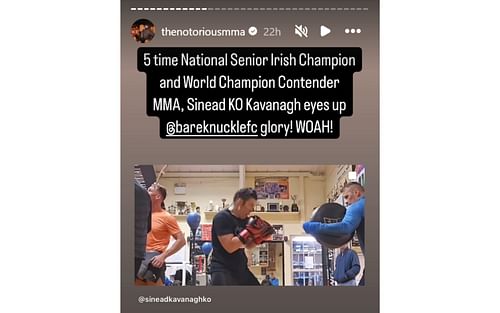 McGregor's Instagram story. [Screenshot courtesy: @thenotoriousmma on Instagram]