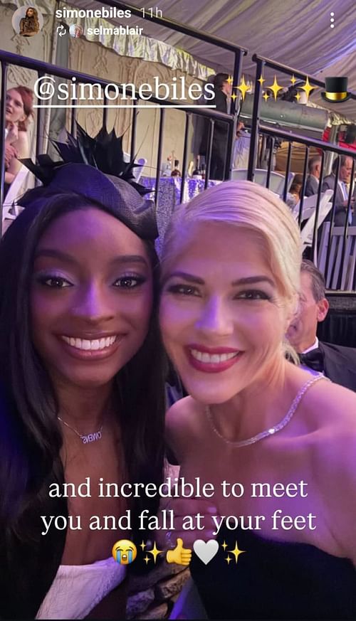 Still from Simone Biles's Instagram story/@simonebiles