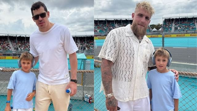 Evgeni Malkin, son Nikita meet up with $13.6M worth YouTuber-turned-boxer at the F1 Miami GP