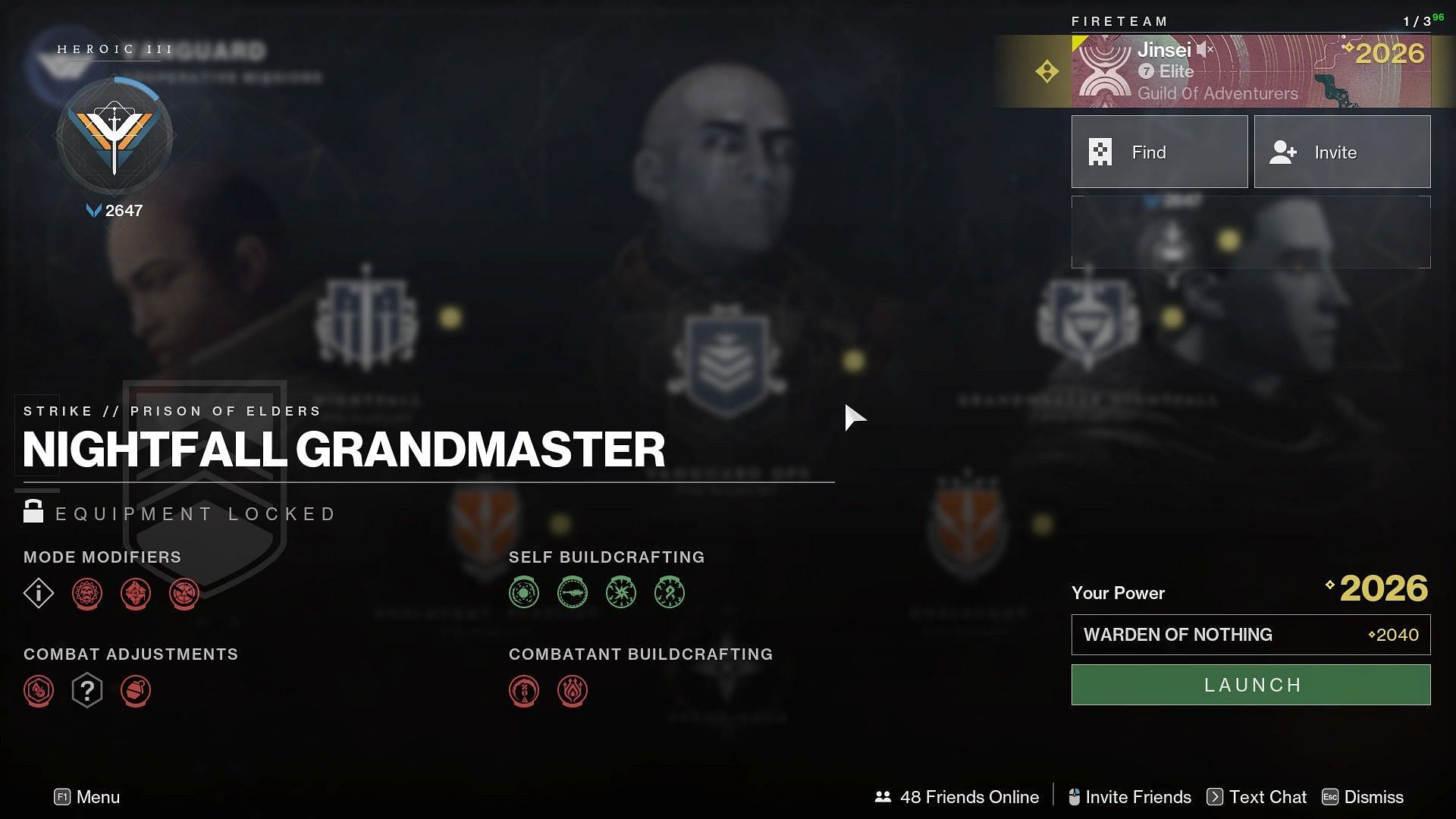 Warden of Nothing in Destiny 2 (Image via Bungie)