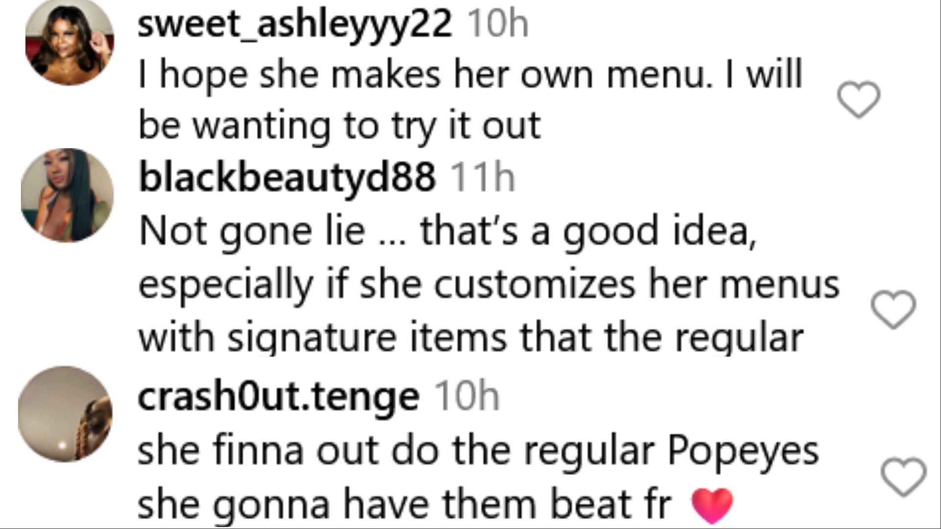 Netizens reacted to Megan opening her own Popeyes (Image via Instagram/@theshaderoom)