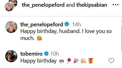 The RAW star sent a message to Kip Sabian on his birthday (Image via Penelope Ford's Instagram handle)