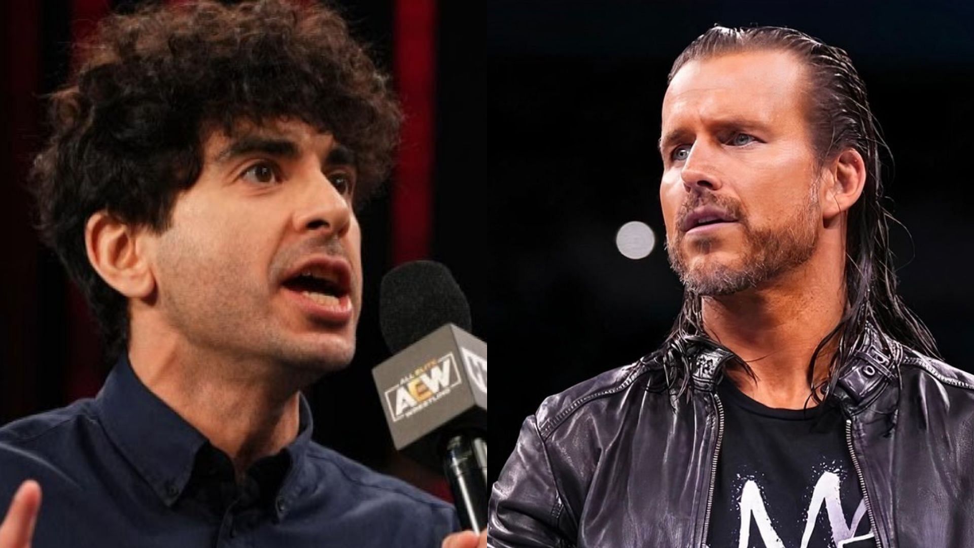 Tony Khan (left) and Adam Cole (right). (Image credits: AEW YouTube channel &amp; Adam Cole