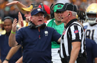Brian Kelly reacts to the referee - Source: Imagn