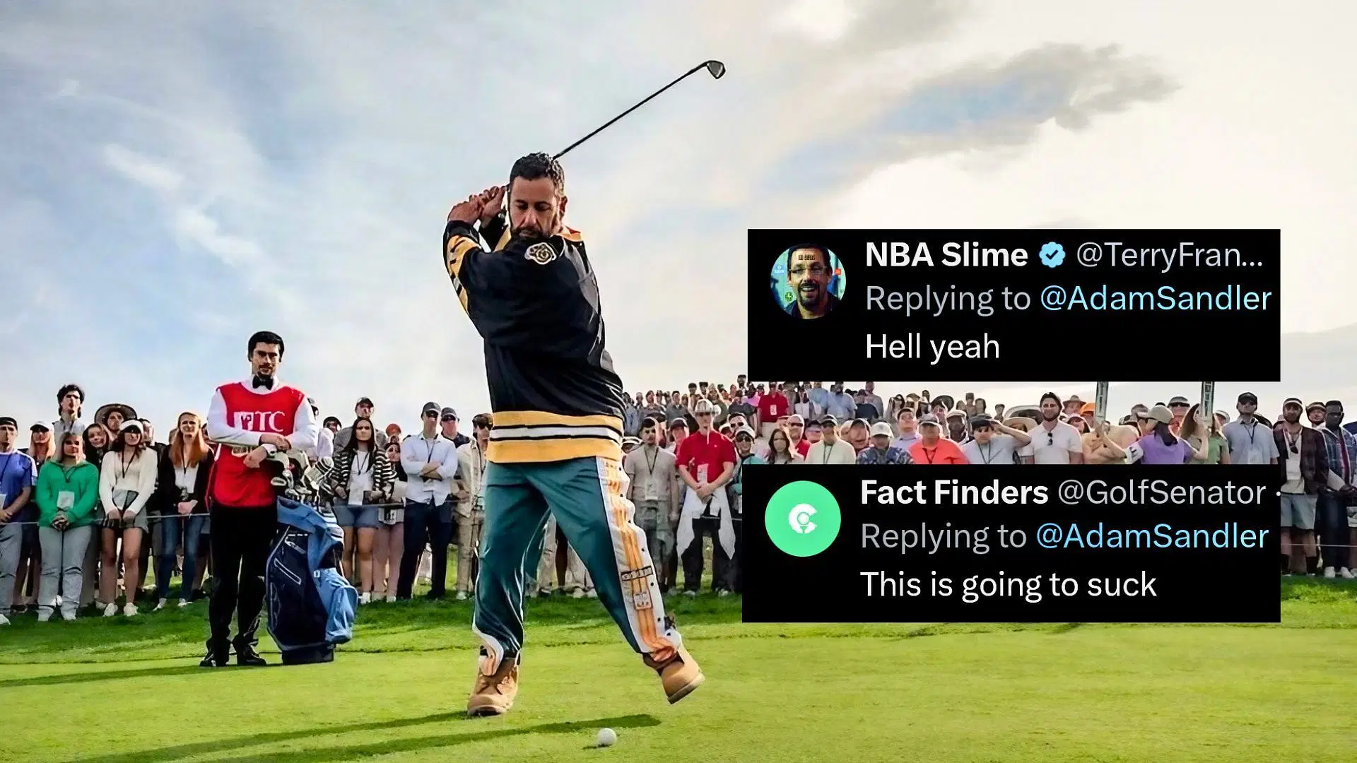 Happy Gilmore 2 trailer reveal leaves fans reacting / IG: @irishgolfer.ie