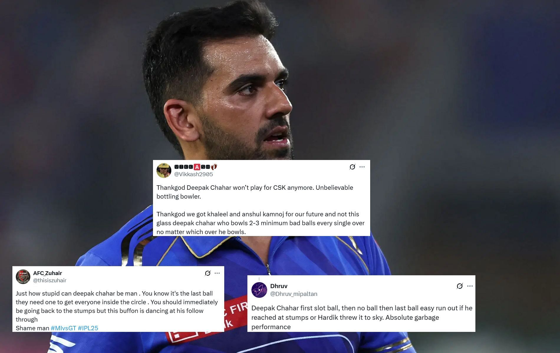 [Image Credit: Getty, @Dhruv_mipaltan, @thisiszuhair, @Vikkash2905 X handles]