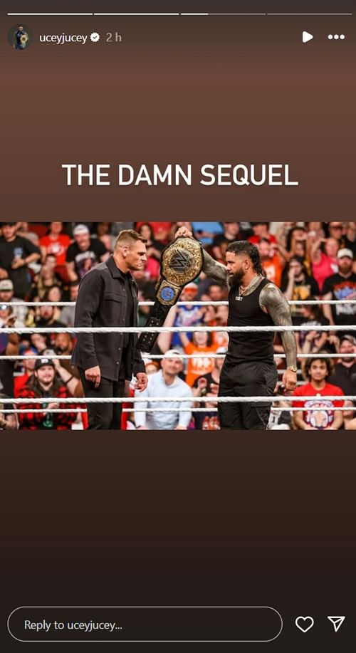 Jey Uso dropping massive tease [Photo credits: WWE Superstar's Instagram story]