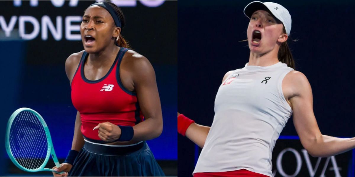 Coco Gauff (L) &amp; Iga Swiatek (R) (Source - GETTY)