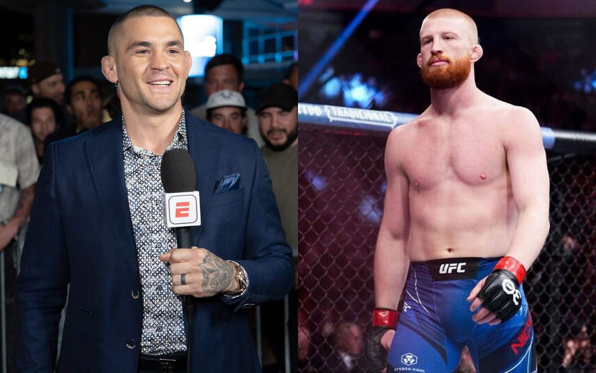 Dustin Poirier (left) and Bo Nickal (right) talk about cauliflower ear. [Images courtesy: @dustinpoirier and @mikebrownmma on Instagram]