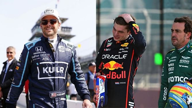 Marco Andretti cracks up over Fernando Alonso's comments on Max Verstappen becoming a father