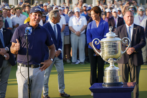 Phil Mickelson at the 2021 PGA Championship - Image Source: Imagn