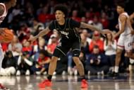 UCF Knights guard Mikey Williams (#1) during the second half of their NCAA basketball game against the Arizona Wildcats on January 11, 2025, at McKale Center in Tucson, Arizona. Photo: Getty