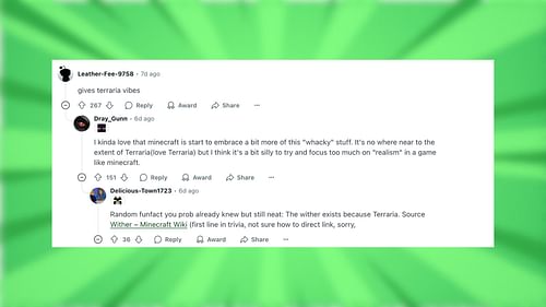 Redditors react to the cloud texture change (Image via Reddit)