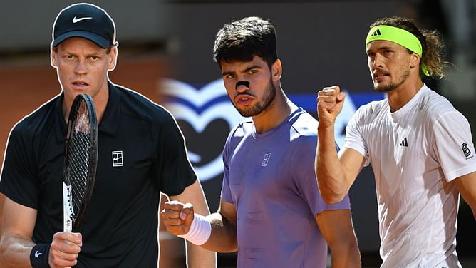 French Open 2025 men's singles seeds: Jannik Sinner top seed, followed by Carlos Alcaraz and Alexander Zverev