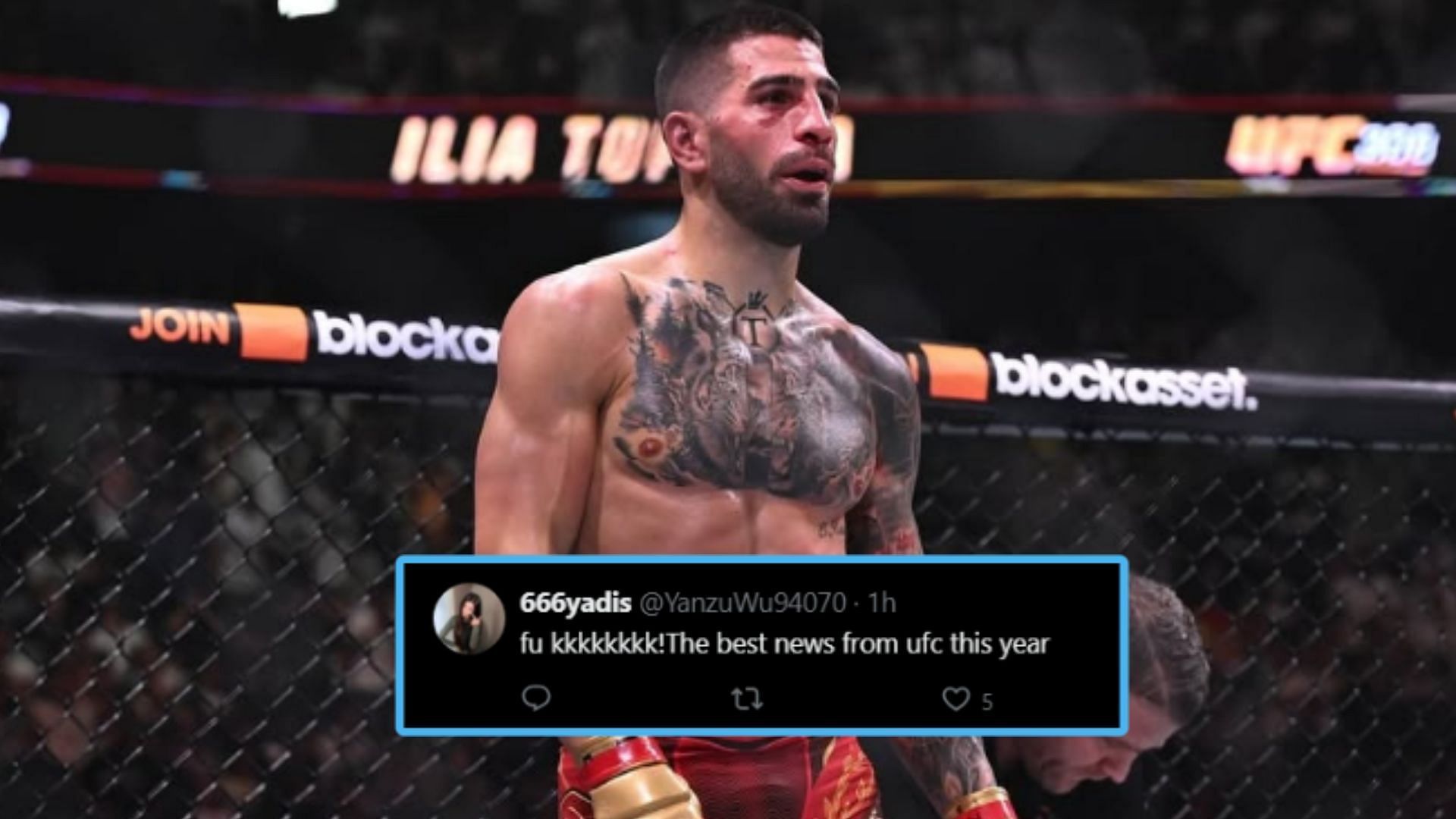 Fans react to Ilia Topuria confirming he will be fighting at UFC 317 [Image courtesy of @iliatopuria on Instagram]