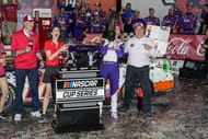 NASCAR Cup Series driver Denny Hamlin (11) wins the Coca-Cola 600 at Charlotte. Source: Imagn