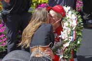 Marcus Ericsson kisses his girlfriend after winning the 106th Indianapolis 500 - Source: Getty