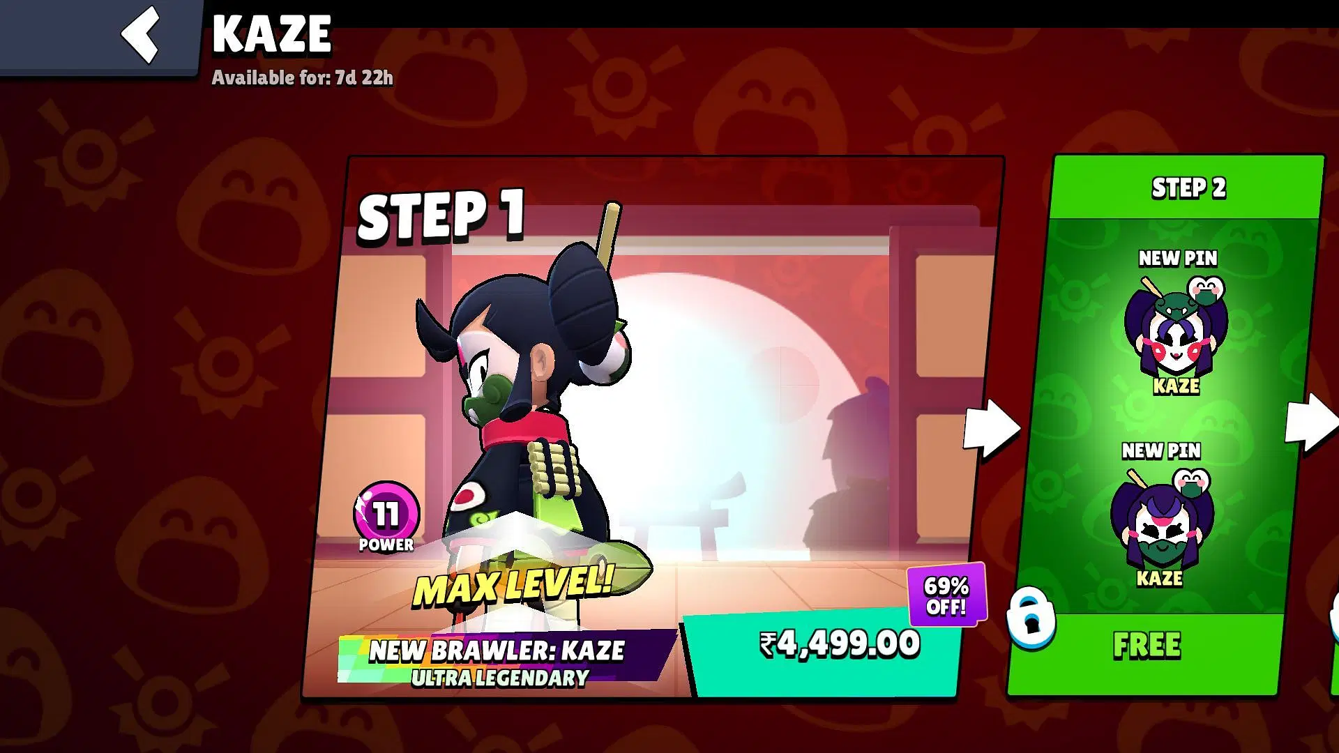 The cost in Indian currency (Image via Supercell)