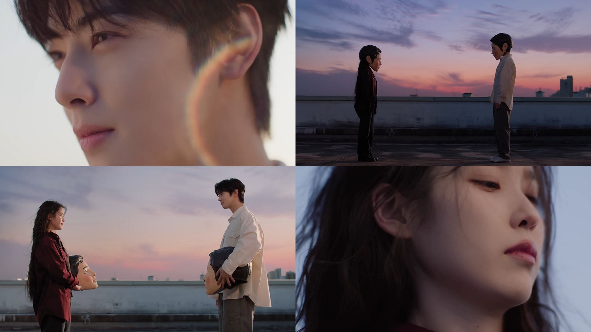 Cha Eun-woo and IU (Image via YouTube/IU Official)