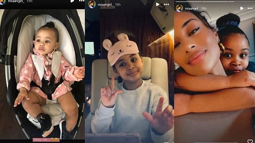Carmelo Anthony's ex Mia Burks shares pictures of her daughter on her IG story. (Credits: @miaangel_/Instagram)