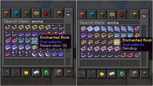 Even Better Enchants resource pack has unique and expressive textures for every enchanted book (Image via Sportskeeda Gaming || Mojang Studios)