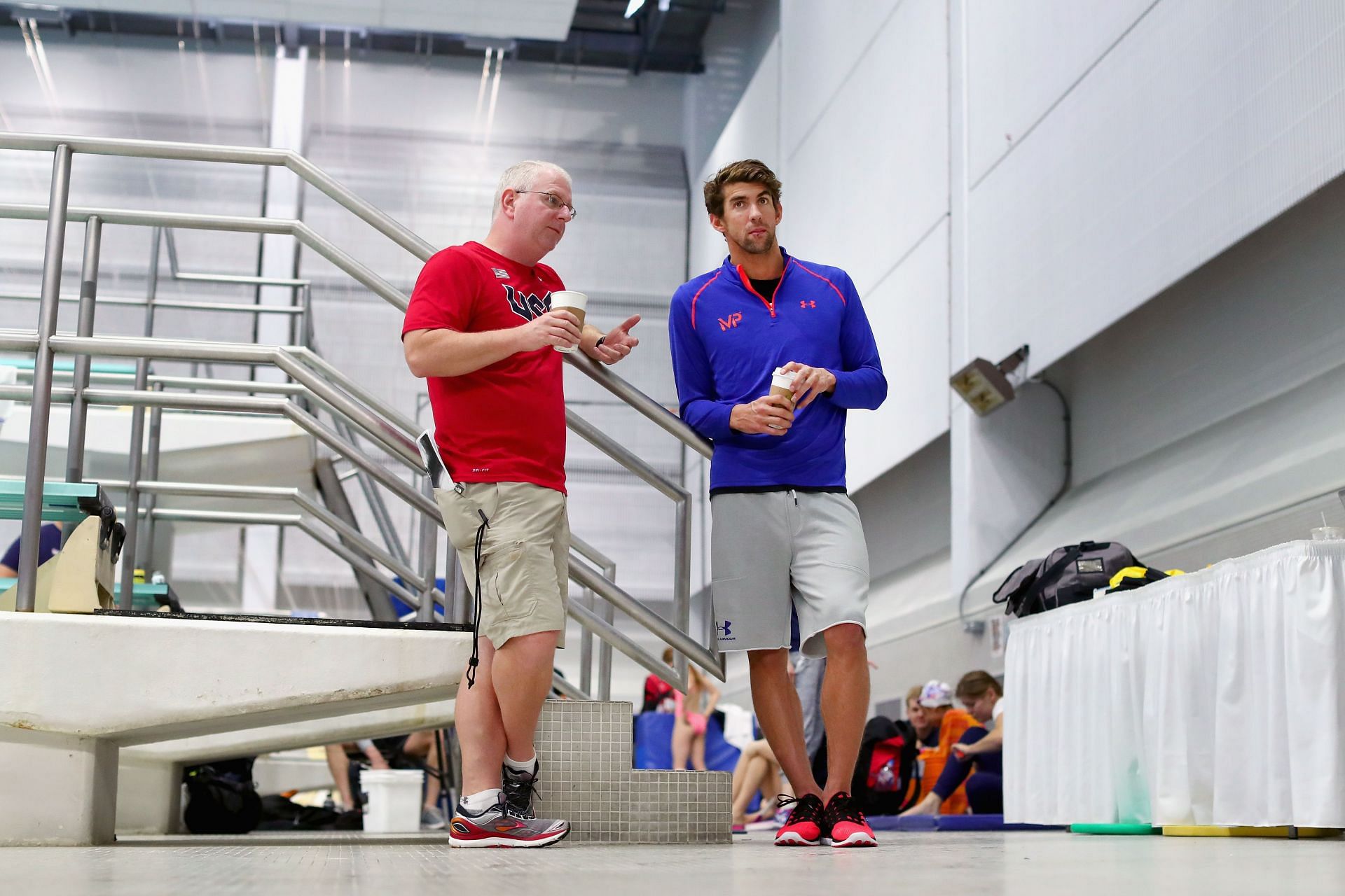 Phelps pays his tribute to coach Bob Bowman [Image Source: Getty]