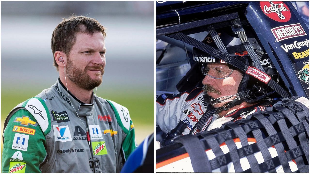Dale Earnhardt Jr. and Dale Earnhardt Sr.