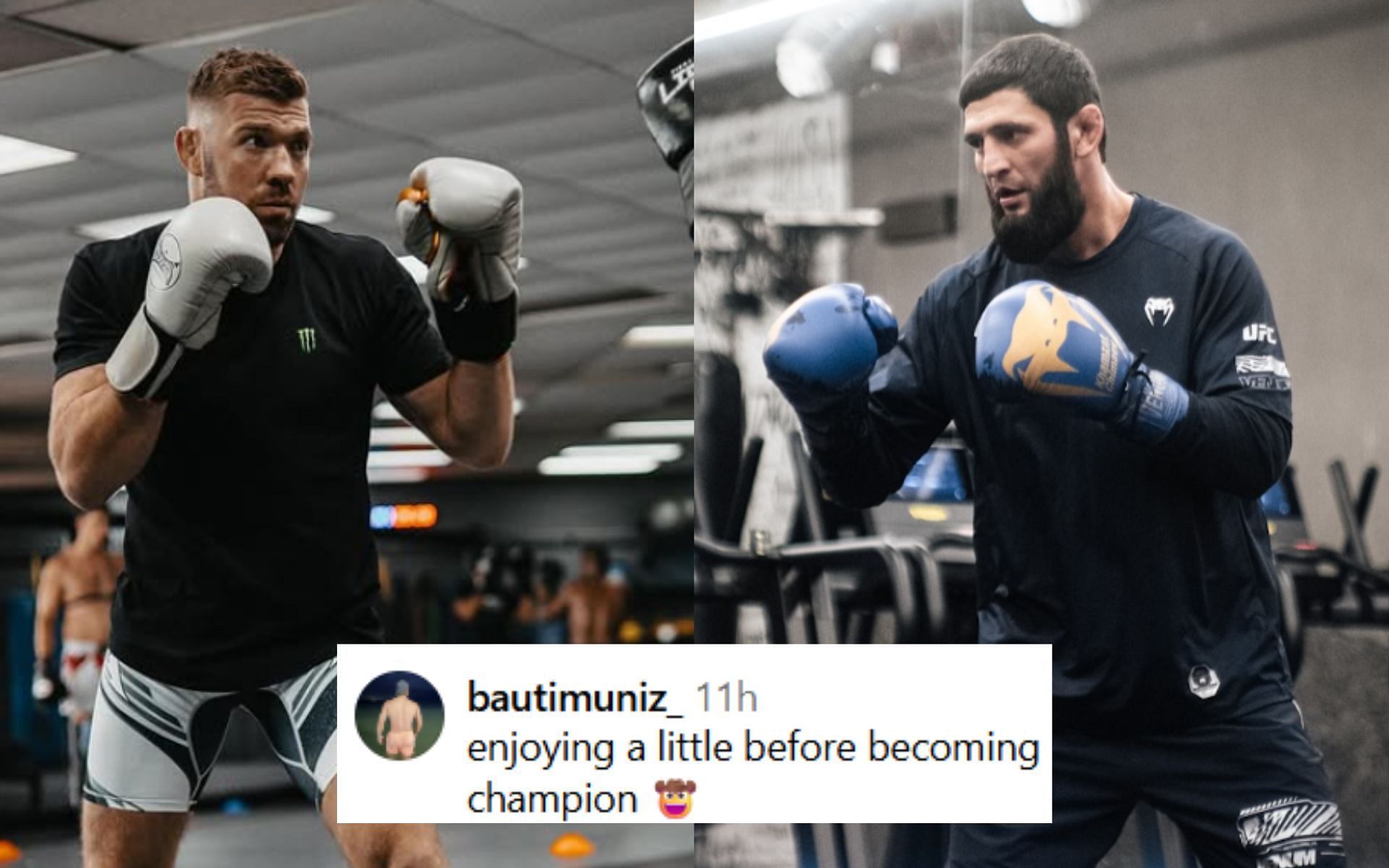 Dricus du Plessis (left) will attempt his third UFC title defense against Khamzat Chimaev. (right). [Images courtesy: @dricusduplessis and @khamzat_chimaev on Instagram]