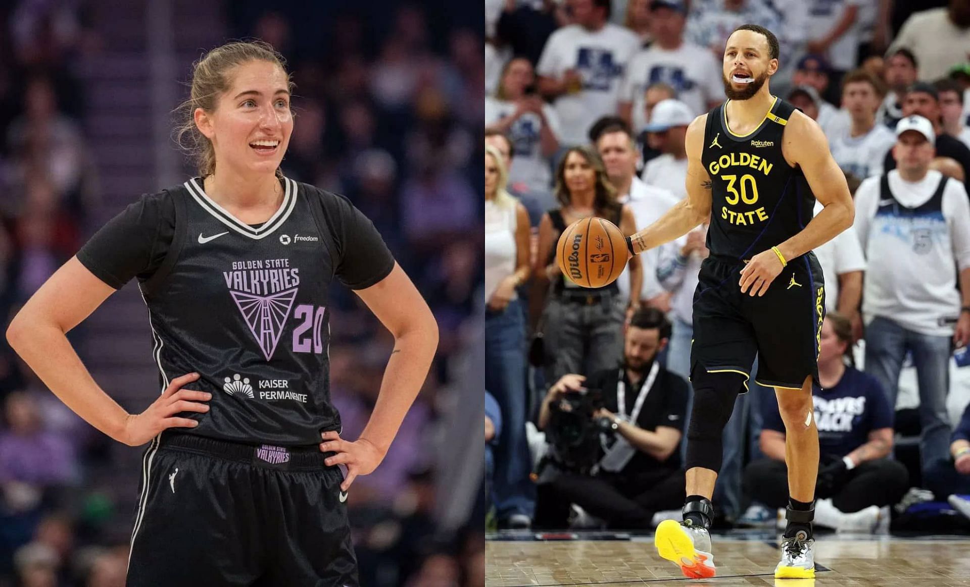 Kate Martin and Steph Curry
