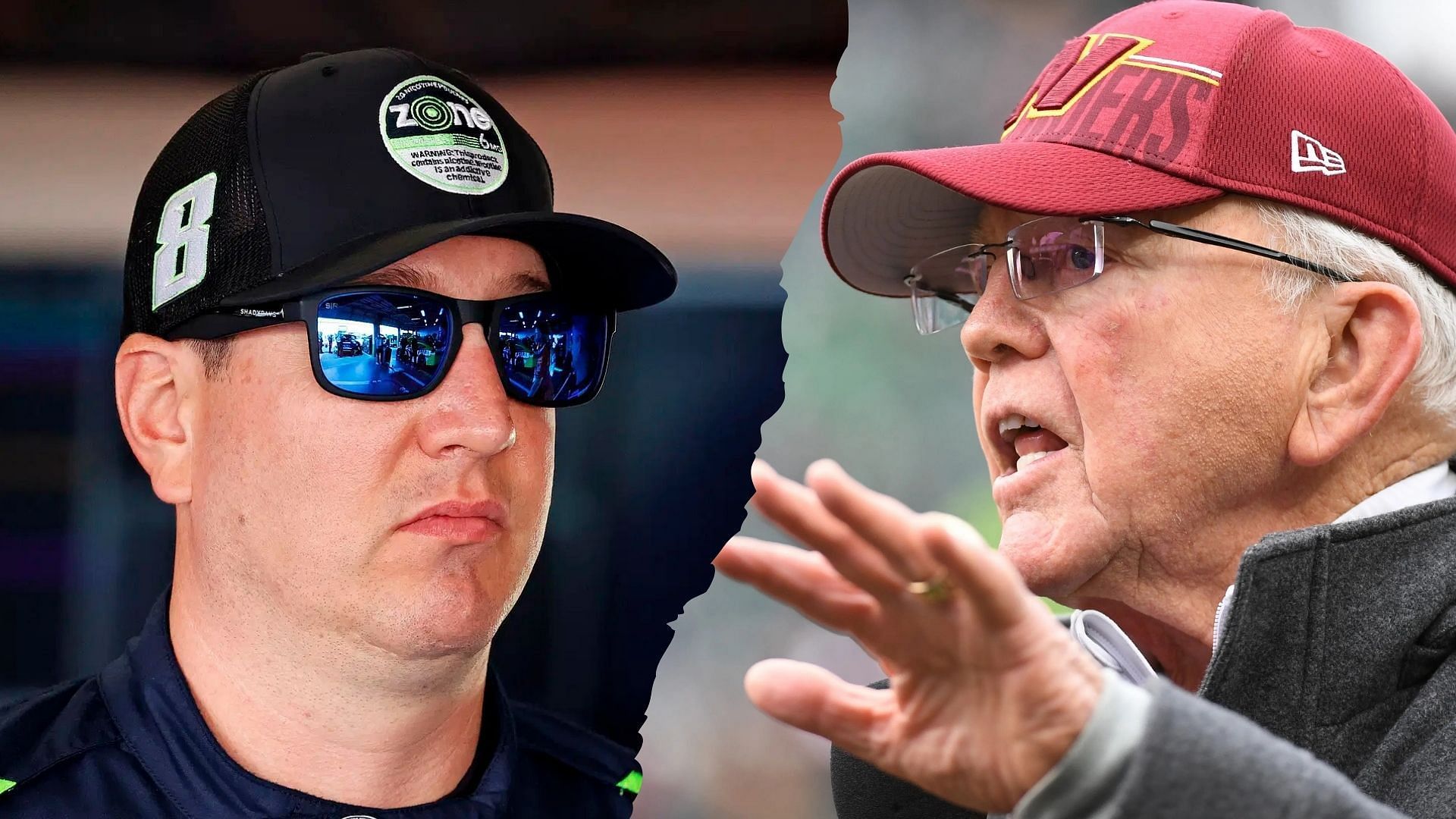 Kyle Busch (L) reveals Joe Gibbs (R) denied his Indy 500 bid (Images: Imagn)