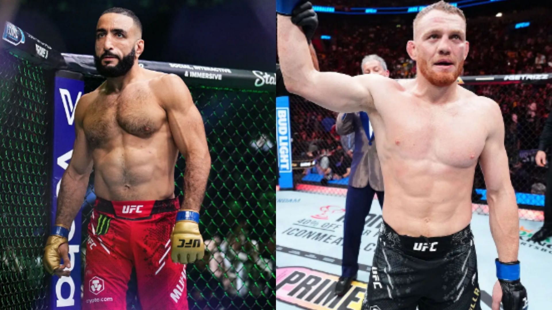 Belal Muhammad (left) talks preparing for UFC 315 bout against Jack Della Maddalena (right) during Ramadan [Images courtesy of Getty Images]