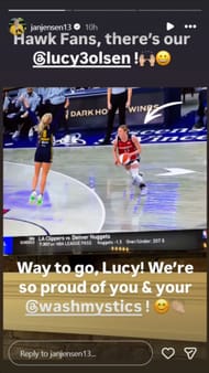 Jensen showcases support for Olsen | via @janjensen13/Instagram