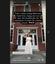 Kelley Earnhardt's Instagram story about her visit to O.R.M.A. Source:@Instagram/kelleyearnhardtmiller