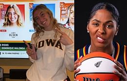 "We're so proud of you": Iowa HC Jan Jensen gets excited supporting Mystics rookie Lucy Olsen vs. Indiana Fever