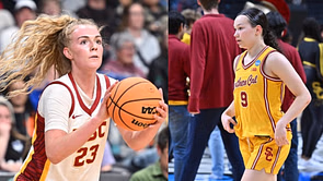 UConn's Kayleigh Heckel shares 4-word reaction as former USC teammate Avery Howell sweats it out in offseason workouts