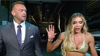 Nick Aldis reacts after Charlotte Flair walks out of WWE SmackDown
