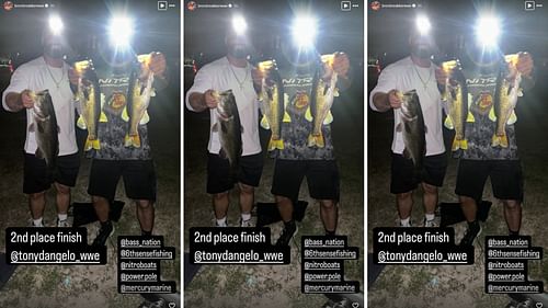Bron Breakker and Tony D'Angelo on their fishing trip [Image credits: Breakker's Instagram]