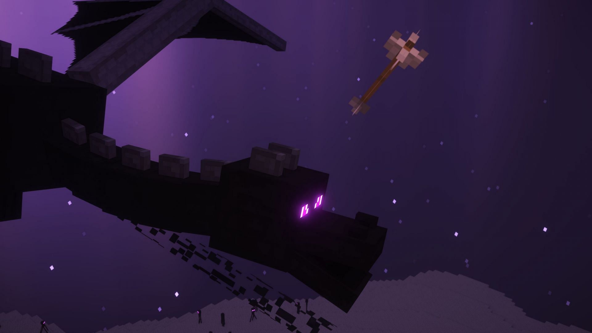 There is a trick to kill Ender Dragon with only one arrow. (Image via Sportskeeda Gaming || Mojang Studios)
