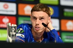 "Can someone tell him" - Cole Palmer makes hilarious claim about Chelsea defender wanting Player of the Tournament award after Conference League win