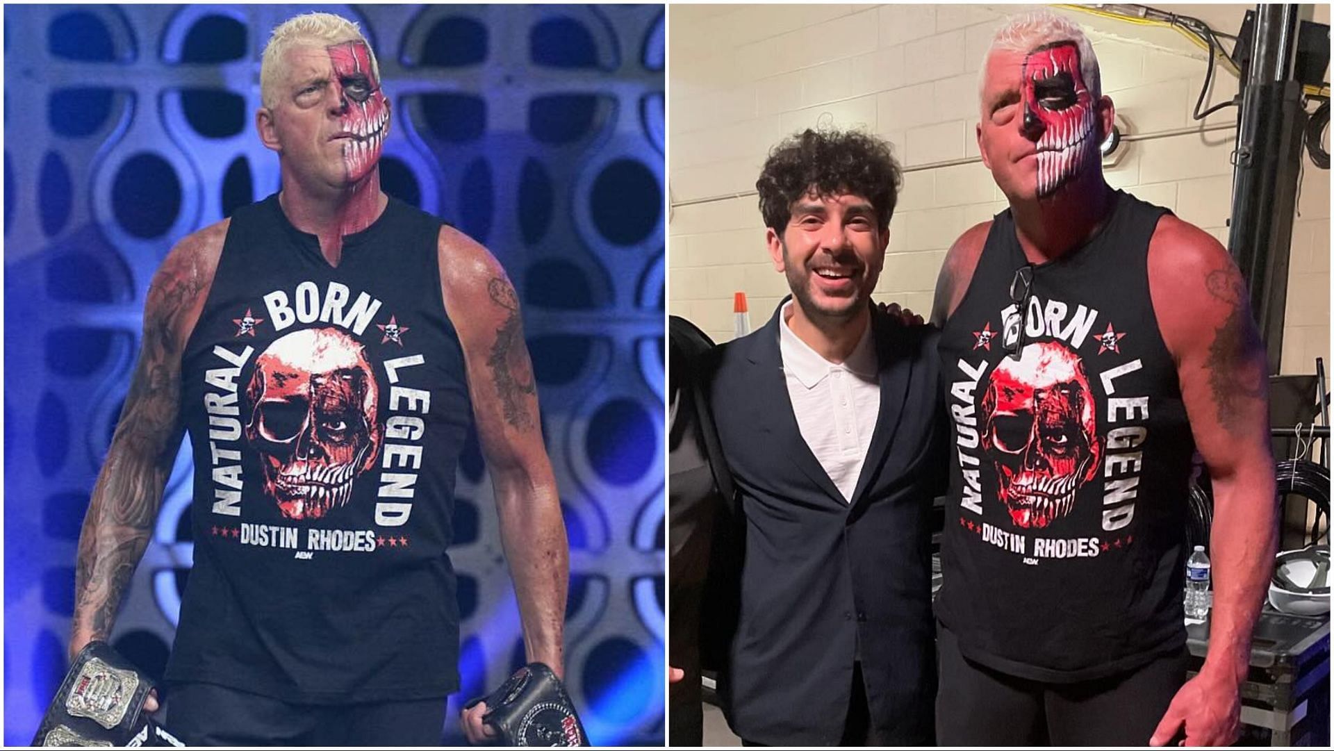 AEW President Tony Khan and wrestling legend Dustin Rhodes