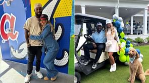 Michael Harris II's wife Esther turns up glamor in yellow strapless corset