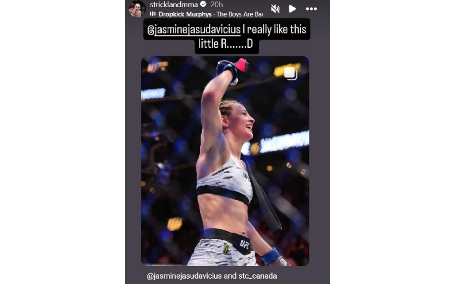 Sean Strickland&#039;s Instagram story [Screenshot courtesy: @stricklandmma on Instagram]