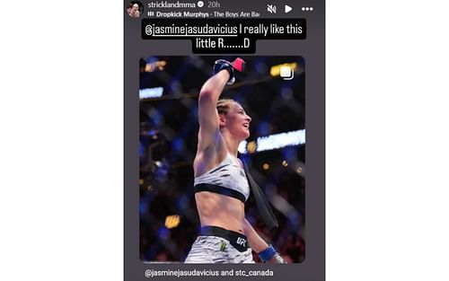 Sean Strickland's Instagram story [Screenshot courtesy: @stricklandmma on Instagram]