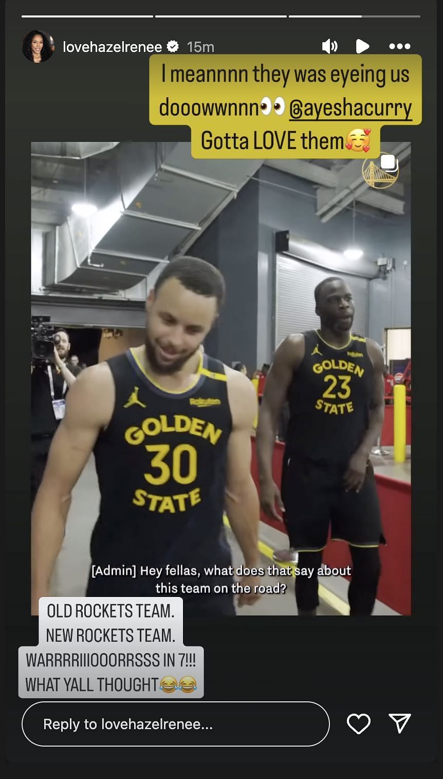 Draymond's wife, Hazel's Instagram post