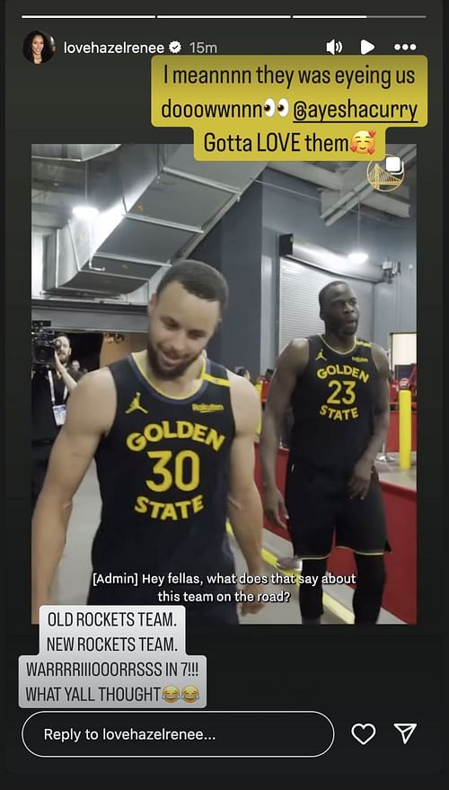 Draymond's wife, Hazel's Instagram post
