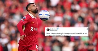 "So poor again", "Extremely selfish performance" - Liverpool fans unimpressed with Mohamed Salah after 3-2 loss to Brighton
