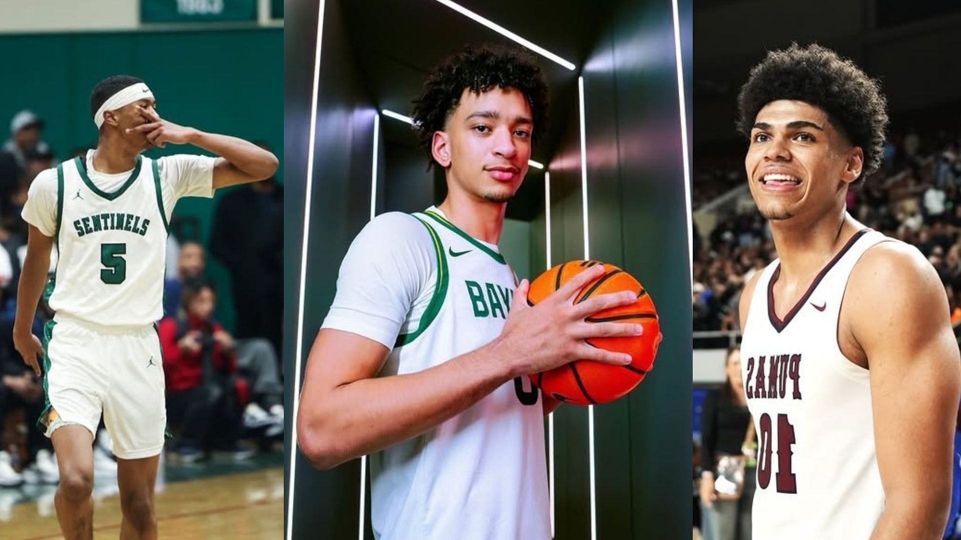 Fiver star prospects Jason Crowe Jr., and Koa Peat and Baylor commit Elijah Williams. (Images vis Instagram @jasoncrowejr @_elijah_williams0 and @koapeat)