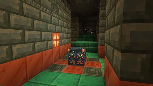 Trial Chambers will have lots of glowing blocks and exciting fights to experience in Vibrant Visuals. (Image via Sportskeeda Gaming || Mojang Studios)