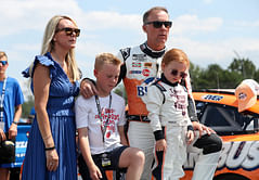 Kevin Harvick's wife DeLana drops a heart reaction to son Keelan's solid CARS Tour finish at North Wilkesboro